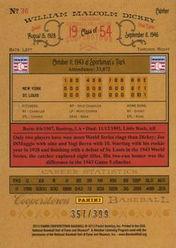 2013 Panini Cooperstown - Red Crystal #36 Bill Dickey Back