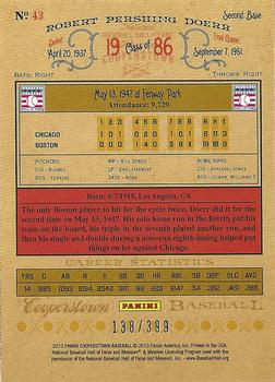 2013 Panini Cooperstown - Red Crystal #43 Bobby Doerr Back