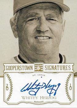 2013 Panini Cooperstown - Signatures #HOF-WTY Whitey Herzog Front