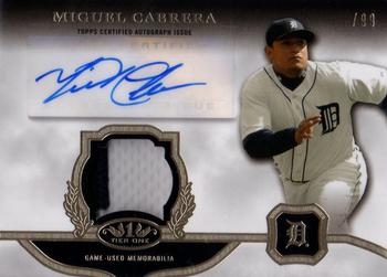 2013 Topps Tier One - Autograph Relics #TOAR-MC Miguel Cabrera Front