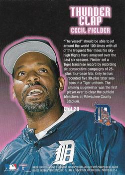 1996 Ultra - Thunder Clap #8 Cecil Fielder Back