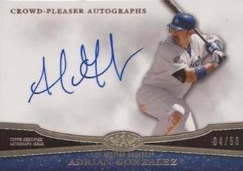 2013 Topps Tier One - Crowd Pleaser Autographs #CPA-AG Adrian Gonzalez Front