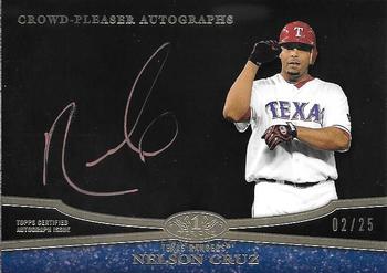 2013 Topps Tier One - Crowd Pleaser Autographs Red Ink #CPA-NC Nelson Cruz Front