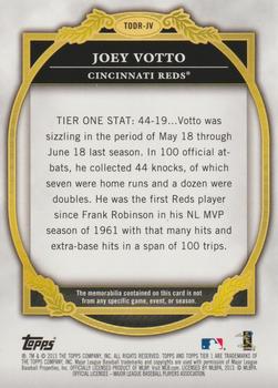 2013 Topps Tier One - Dual Relics #TODR-JV Joey Votto Back