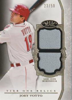 2013 Topps Tier One - Dual Relics #TODR-JV Joey Votto Front