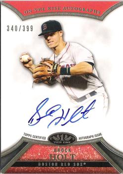 2013 Topps Tier One - On the Rise Autographs #ORA-BH1 Brock Holt Front