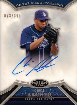 2013 Topps Tier One - On the Rise Autographs #ORA-CA1 Chris Archer Front