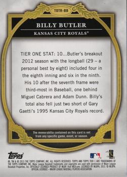 2013 Topps Tier One - Triple Relics #TOTR-BB Billy Butler Back