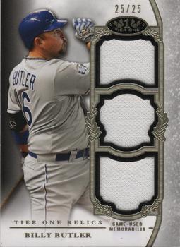 2013 Topps Tier One - Triple Relics #TOTR-BB Billy Butler Front