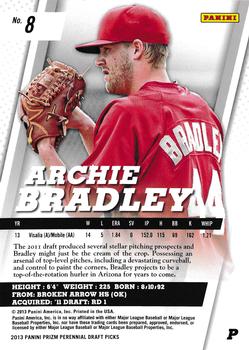 2013 Panini Prizm Perennial Draft Picks #8 Archie Bradley Back
