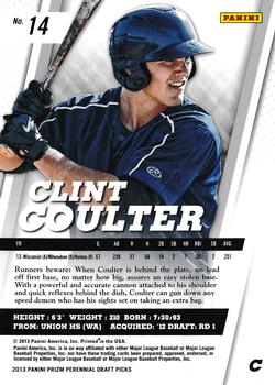 2013 Panini Prizm Perennial Draft Picks #14 Clint Coulter Back