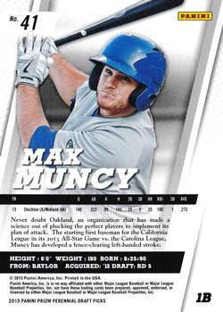 2013 Panini Prizm Perennial Draft Picks #41 Max Muncy Back