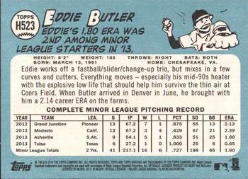 2014 Topps Heritage #H523 Eddie Butler Back