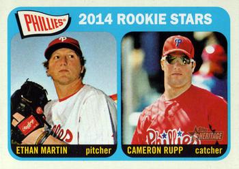 2014 Topps Heritage #107 Phillies Rookie Stars (Ethan Martin / Cameron Rupp) Front