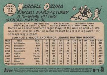 2014 Topps Heritage #112 Marcell Ozuna Back