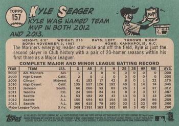 2014 Topps Heritage #157 Kyle Seager Back