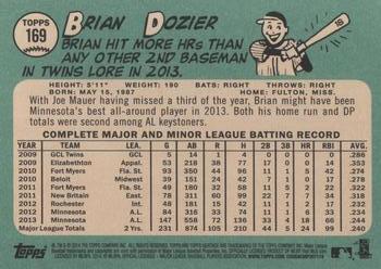 2014 Topps Heritage #169 Brian Dozier Back