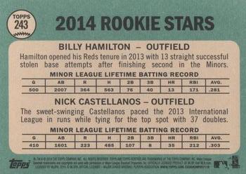 NICK CASTELLANOS RC #243 Reds Tigers Rookie 2014 Topps Heritage BILLY HAMILTON 