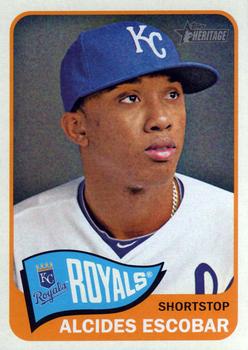 2014 Topps Heritage #334 Alcides Escobar Front