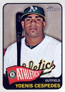 2014 Topps Heritage #425 Yoenis Cespedes Front