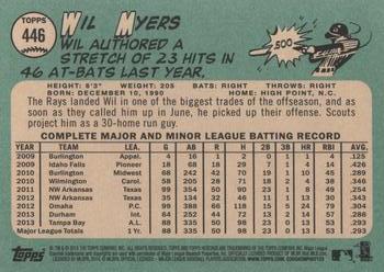 2014 Topps Heritage #446 Wil Myers Back