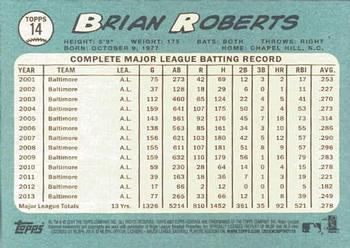 2014 Topps Heritage #14 Brian Roberts Back