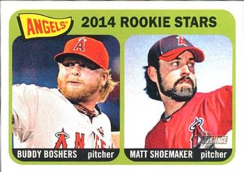 2014 Topps Heritage #194 Angels Rookie Stars (Buddy Boshers / Matt Shoemaker) Front