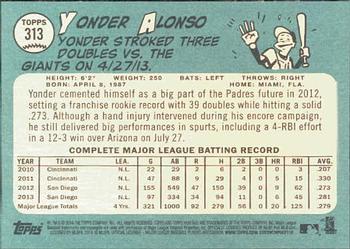 2014 Topps Heritage #313 Yonder Alonso Back