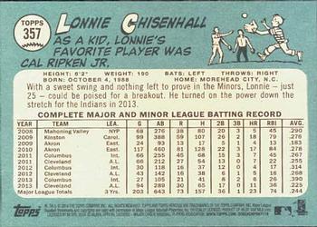 2014 Topps Heritage #357 Lonnie Chisenhall Back