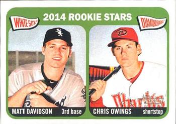 2014 Topps Heritage #368 White Sox/Diamondbacks Rookie Stars (Matt Davidson / Chris Owings) Front