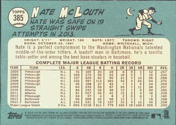 2014 Topps Heritage #385 Nate McLouth Back