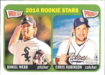 2014 Topps Heritage #398 White Sox/Padres Rookie Stars (Daniel Webb / Chris Robinson) Front