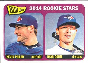 2014 Topps Heritage #421 Blue Jays Rookie Stars (Kevin Pillar / Ryan Goins) Front