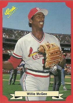 1988 Classic Red #173 Willie McGee Front