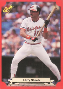1988 Classic Red #188 Larry Sheets Front