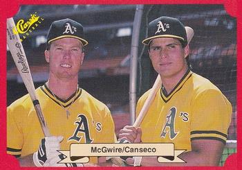 1988 Classic Red #NNO Mark McGwire / Jose Canseco Front