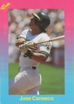 1989 Classic #3 Jose Canseco Front