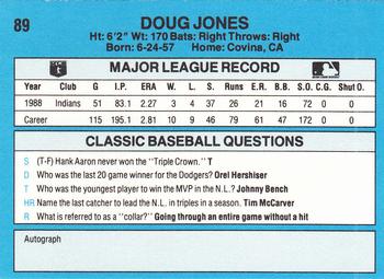 1989 Classic #89 Doug Jones Back