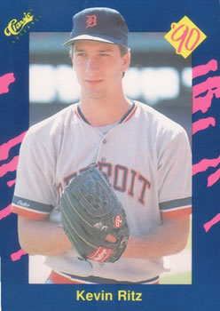 1990 Classic Blue #131 Kevin Ritz Front