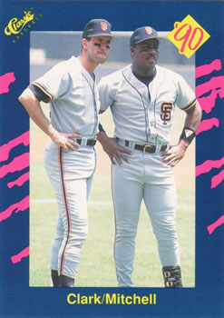 1990 Classic Blue #NNO Will Clark / Kevin Mitchell Front
