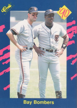 1990 Classic Blue #NNO Bay Bombers (Will Clark / Kevin Mitchell) Front