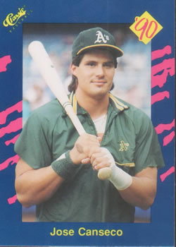 1990 Classic Blue #22 Jose Canseco Front