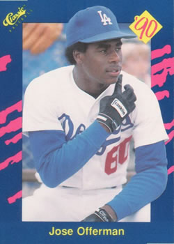1990 Classic Blue #45 Jose Offerman Front