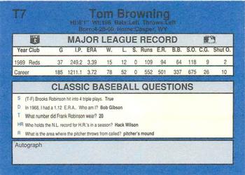 1990 Classic Update #T7 Tom Browning Back