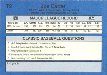 1990 Classic Update #T9 Joe Carter Back