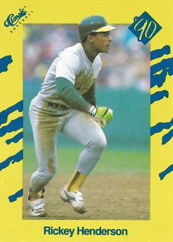 1990 Classic Yellow #T27 Rickey Henderson Front