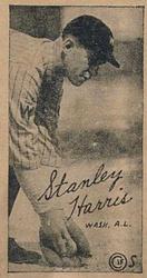 1923 W572 #NNO Bucky Harris Front