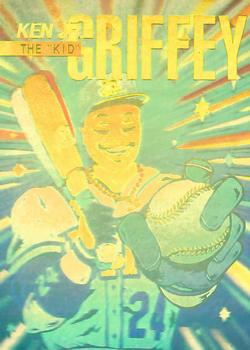 1992 Arena Kid Griff Holograms Silver - Gold #1 Ken Griffey Jr. Front