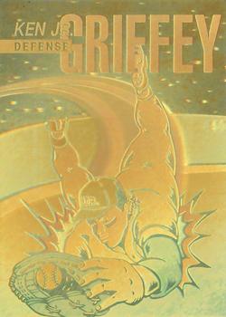 1992 Arena Kid Griff Holograms Silver - Gold #4 Ken Griffey Jr. Back