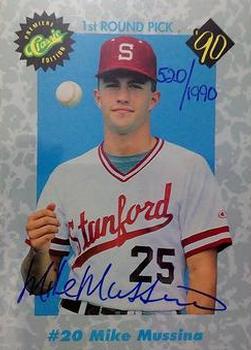 1990 Classic Draft Picks #20 Mike Mussina Front